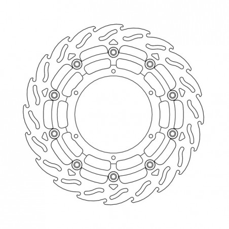 Moto-Master Flame series floating brake rotor TUV appr.