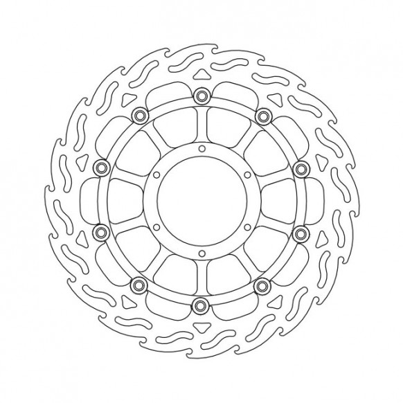 Moto-Master Flame series floating brake rotor TUV appr.