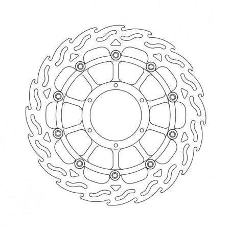 Moto-Master Flame series floating brake rotor TUV appr.
