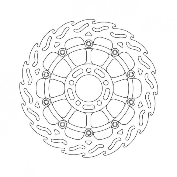 Moto-Master Flame series floating brake rotor TUV appr.
