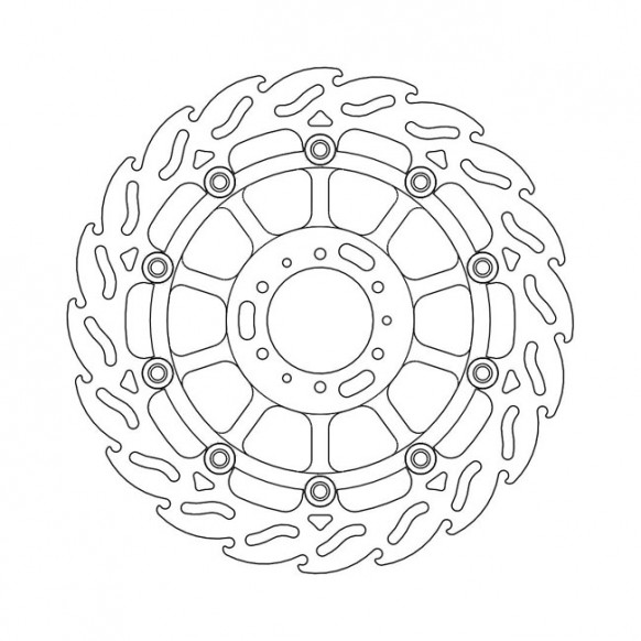 Moto-Master Flame series floating brake rotor TUV appr.