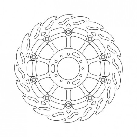 Moto-Master Flame series floating brake rotor TUV appr.