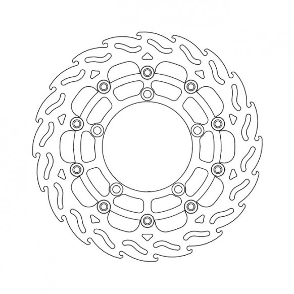 Moto-Master Flame series floating brake rotor TUV appr.