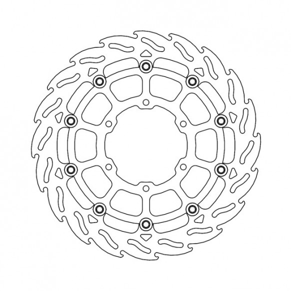 Moto-Master Flame series floating brake rotor TUV appr.
