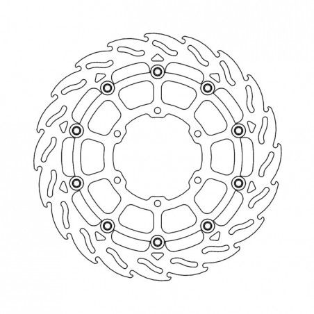 Moto-Master Flame series floating brake rotor TUV appr.