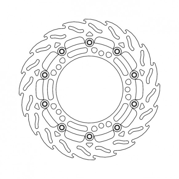 Moto-Master Flame series floating brake rotor TUV appr.