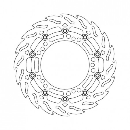 Moto-Master Flame series floating brake rotor TUV appr.