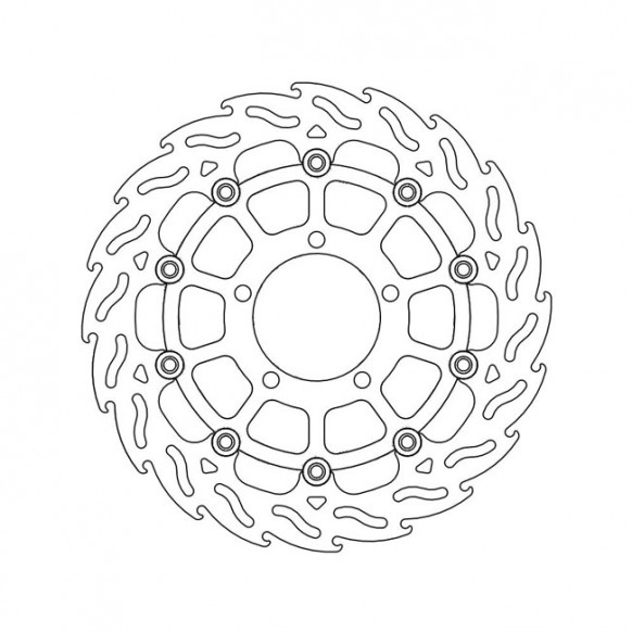 Moto-Master Flame series floating brake rotor TUV appr.