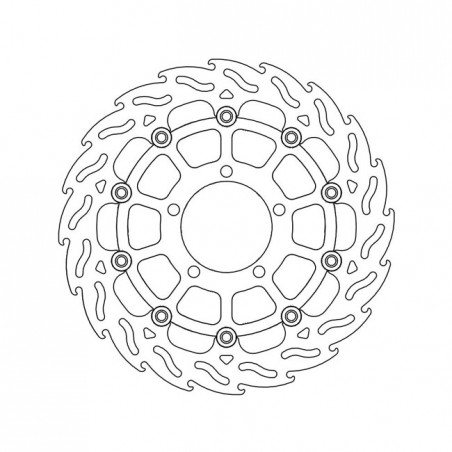 Moto-Master Flame series floating brake rotor TUV appr.