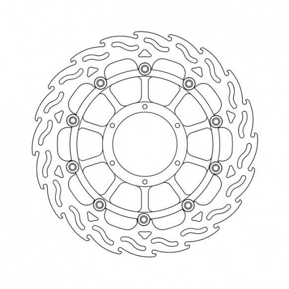 Moto-Master Flame series floating brake rotor TUV appr.