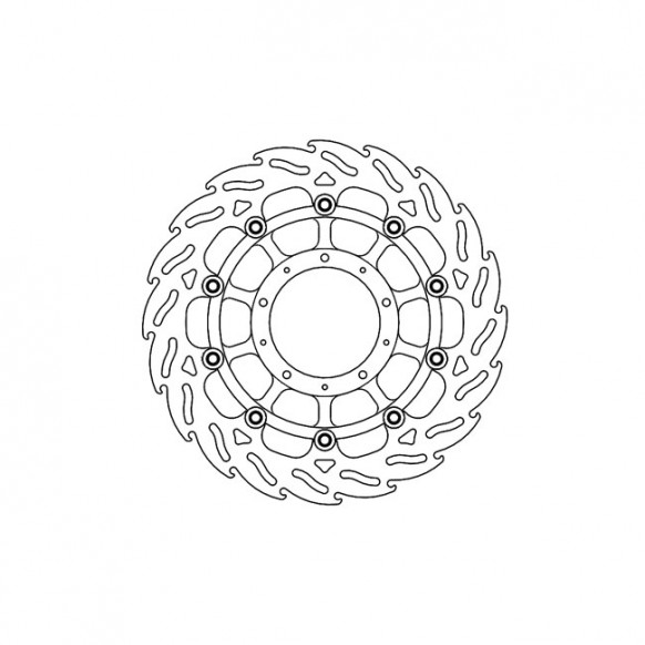 Moto-Master Flame series floating brake rotor TUV appr.
