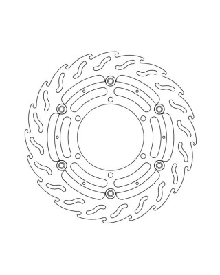 Moto-Master Flame series floating brake rotor TUV appr