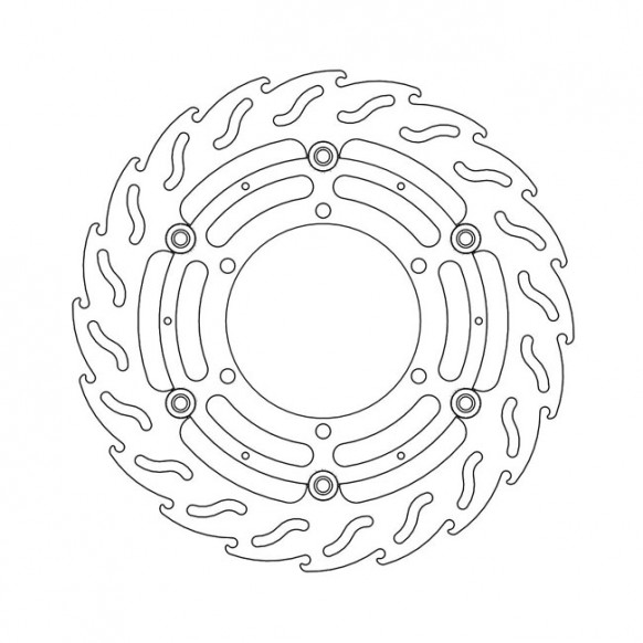 Moto-Master Flame series floating brake rotor TUV appr