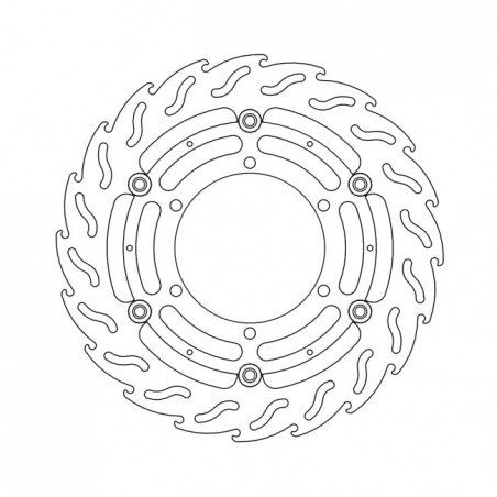 Moto-Master Flame series floating brake rotor TUV appr