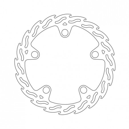 Moto-Master Flame series fixed brake rotor TUV appr