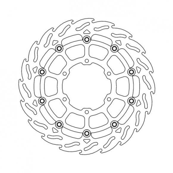 Moto-Master Flame series floating brake rotor TUV appr.