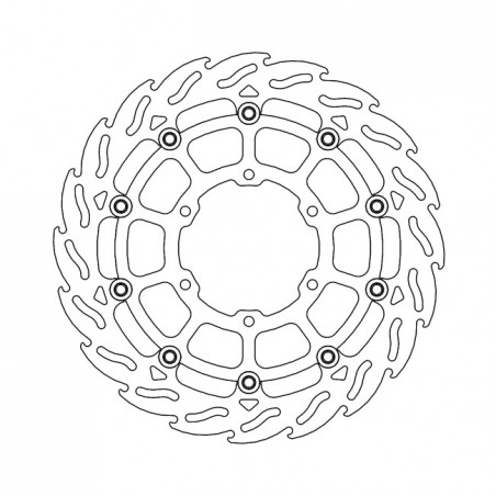 Moto-Master Flame series floating brake rotor TUV appr.