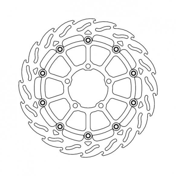 Moto-Master Flame series floating brake rotor TUV appr.