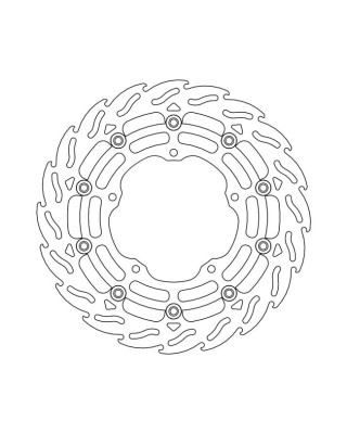 Moto-Master Flame series floating brake rotor TUV appr.