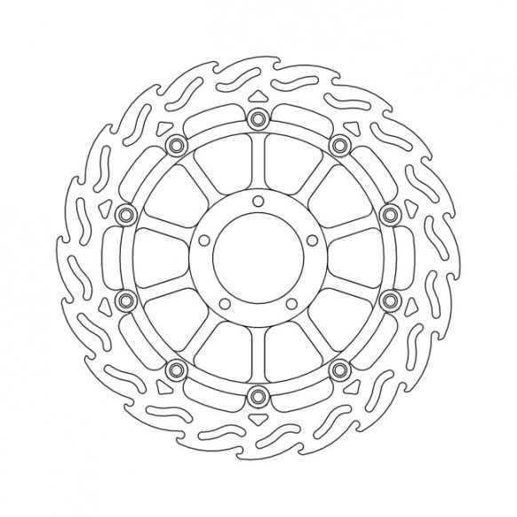 Moto-Master Flame series floating brake rotor TUV appr.