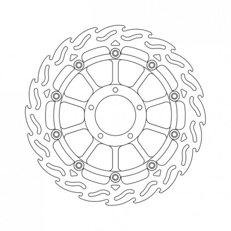 Moto-Master Flame series floating brake rotor TUV appr.