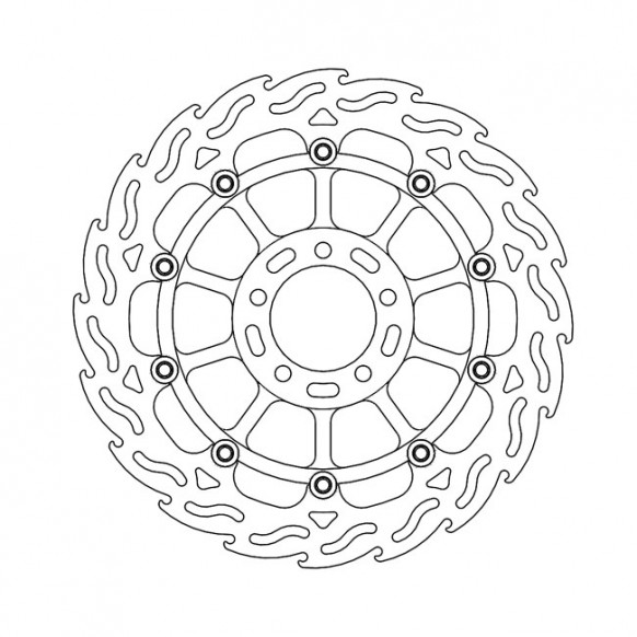 Moto-Master Flame series floating brake rotor TUV appr.