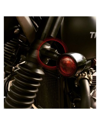 Motone, turn signal brackets for LC Triumph, 8mm. Black