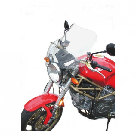 national cycle - Pare-brise F-15 Tour Shield avec supports réglables - 17" de hauteur - Fumé clair - NATIONAL CYCLE