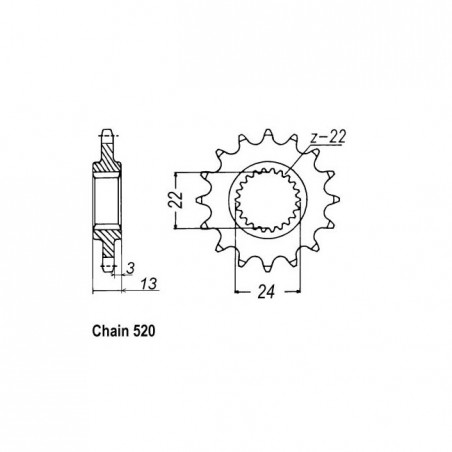 JT Front Sprocket 1126.16