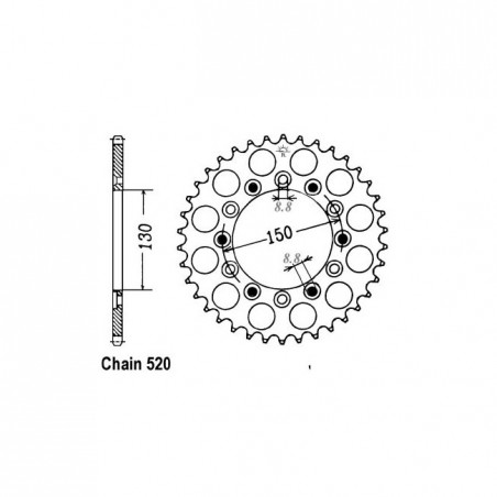 JT Rear Sprocket 245/2.50