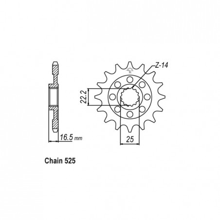 JT Front Sprocket 741.14