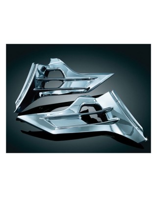 kuryakyn - Caches boîtier de batterie Louvered - Honda GL1800 Goldwing de 2012 à 2017 & F6B de 2013 à 2016 - Chrome - KURYAK