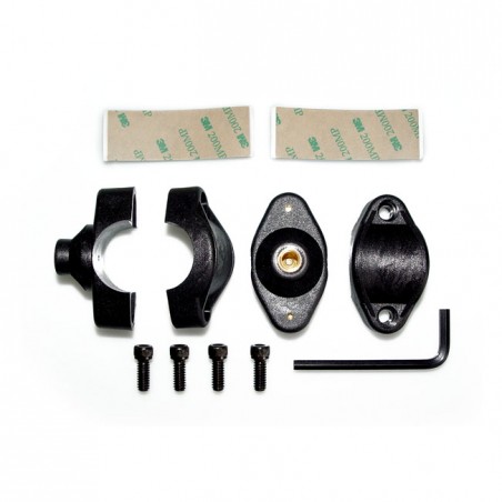 national cycle - Support de montage QuickSet de pare-brise Plexifaring & Plexistar - Pour guidon de 1.25" de diamètre - Noir -