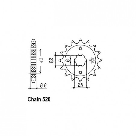 JT Front Sprocket 276.16