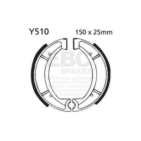 EBC grooved brake shoes