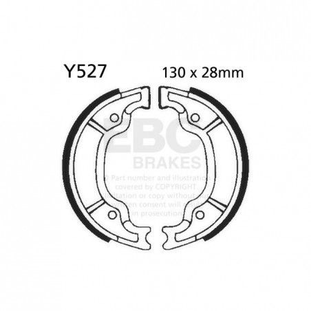 EBC grooved brake shoes