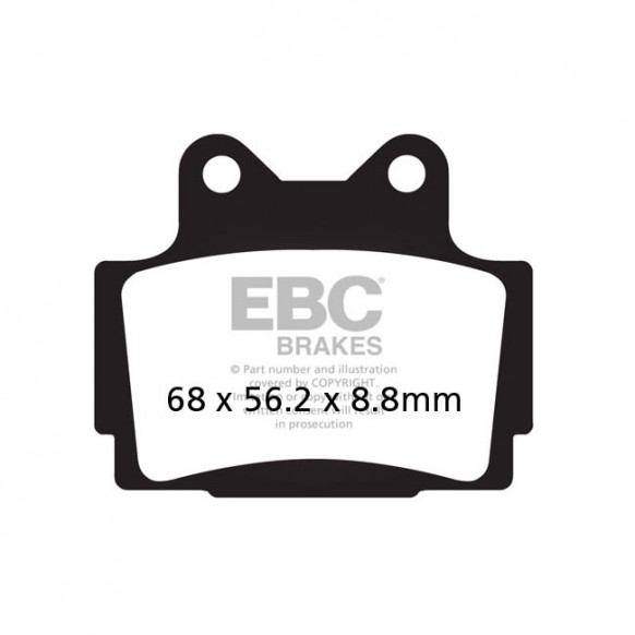 ebc - Plaquettes de frein arrière V-Pad - Yamaha FZ, FZR, FZS, SRX, XJ & XJR de 1986 à 2003 - Semi fritté - EBC