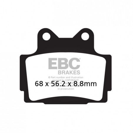 ebc - Plaquettes de frein arrière V-Pad - Yamaha FZ, FZR, FZS, SRX, XJ & XJR de 1986 à 2003 - Semi fritté - EBC