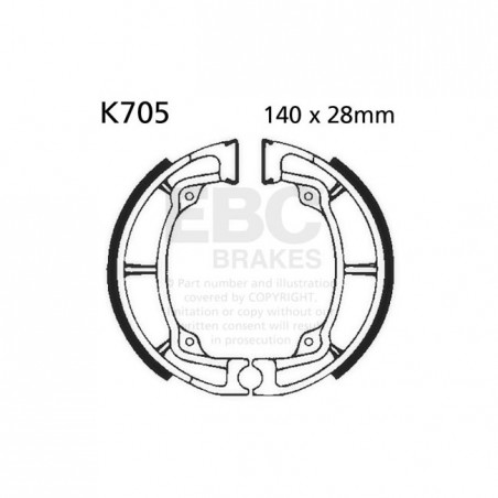 EBC grooved brake shoes