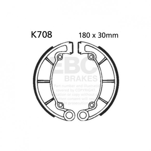EBC plain brake shoes