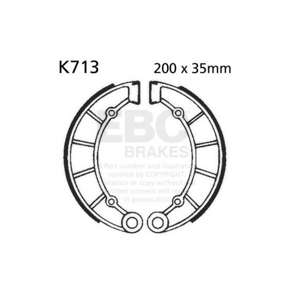 EBC plain brake shoes