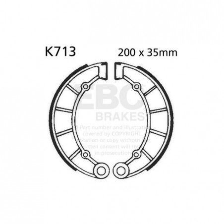 EBC plain brake shoes