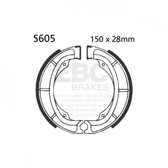 ebc - Mâchoires de frein avant et arrière Grooved - Suzuki DR 400 ST/SX, PE 400 T/X, RM 400 C & DR 500 de 1978 à 1988 - EBC