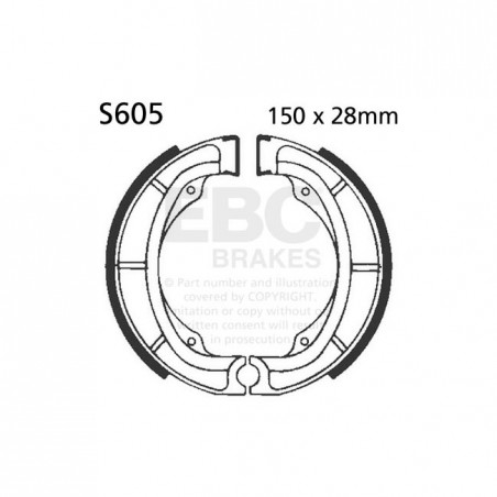 ebc - Mâchoires de frein avant et arrière Grooved - Suzuki DR 400 ST/SX, PE 400 T/X, RM 400 C & DR 500 de 1978 à 1988 - EBC