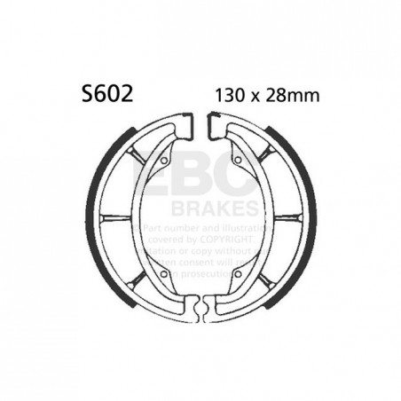 EBC plain brake shoes