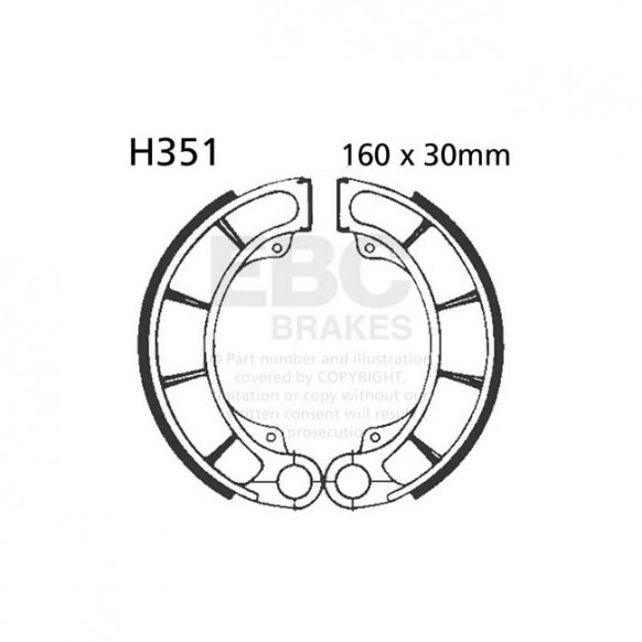 EBC plain brake shoes