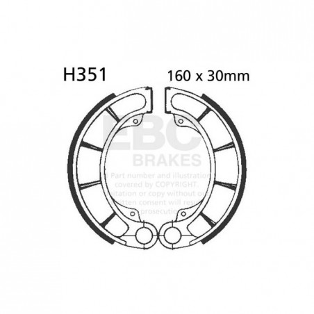 EBC plain brake shoes