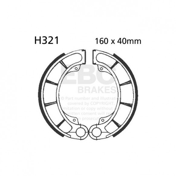 EBC plain brake shoes