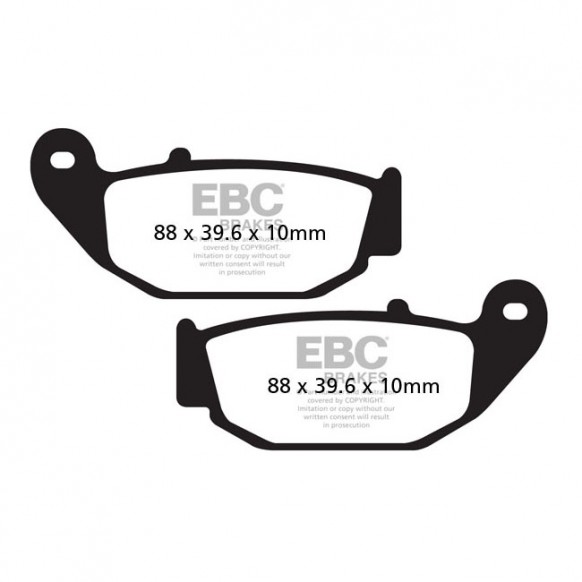 ebc - Plaquettes de frein Double-H - 88 x 39,6 x 10mm - Métal fritté - EBC