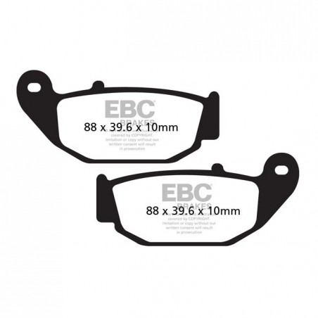 ebc - Plaquettes de frein Double-H - 88 x 39,6 x 10mm - Métal fritté - EBC